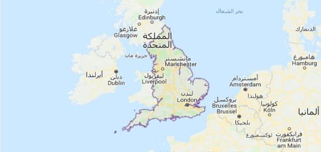 خريطة بريطانيا